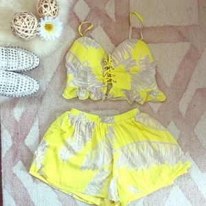 NWT Crop Top and Short Set